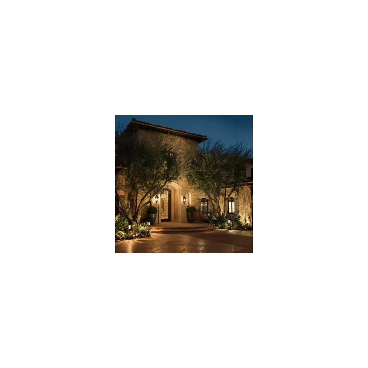John Timberland Mediterranean Outdoor Wall Light Fixture Black Scroll Arm 21 1/2