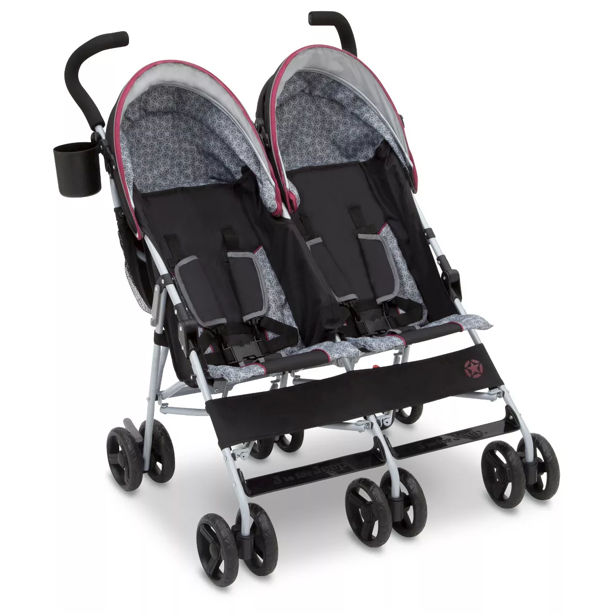 Jeep Scout Double Stroller - Lunar Burgundy