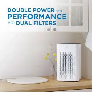Medify Air MA-25-W1 Medical Grade Table Top Personal Portable Air Cleaner Purifier Machine with True HEPA Filter, 3 Speeds, 500 Sq Ft Coverage, White