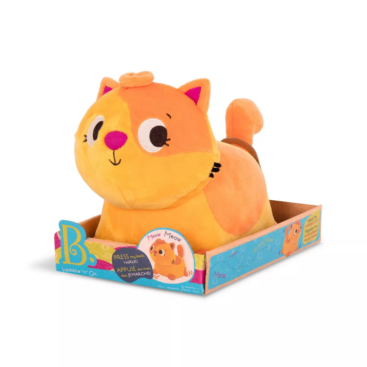 B. toys Interactive Plush Cat Wobble 'n' Go - Lolo