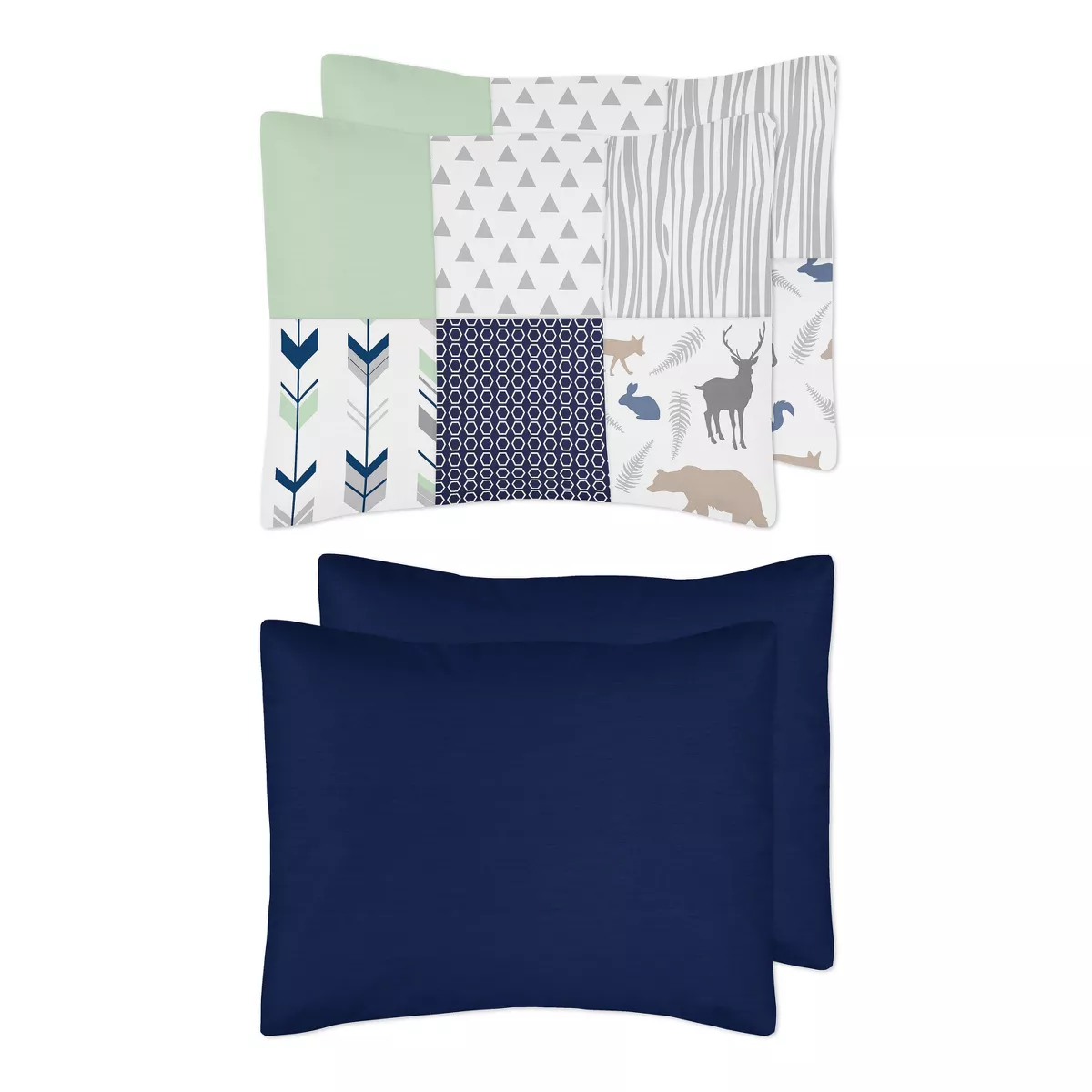 Navy & Mint Woodsy Comforter Set (Full/Queen) - Sweet Jojo Designs