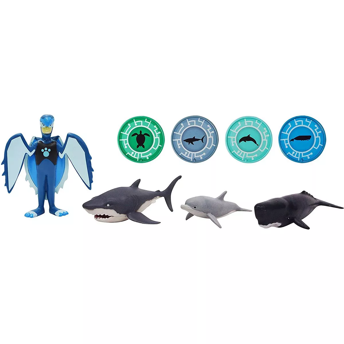 Jazwares Wild Kratts Action Figure Set - Activate Creature Power - Swimmers, 4 Pieces