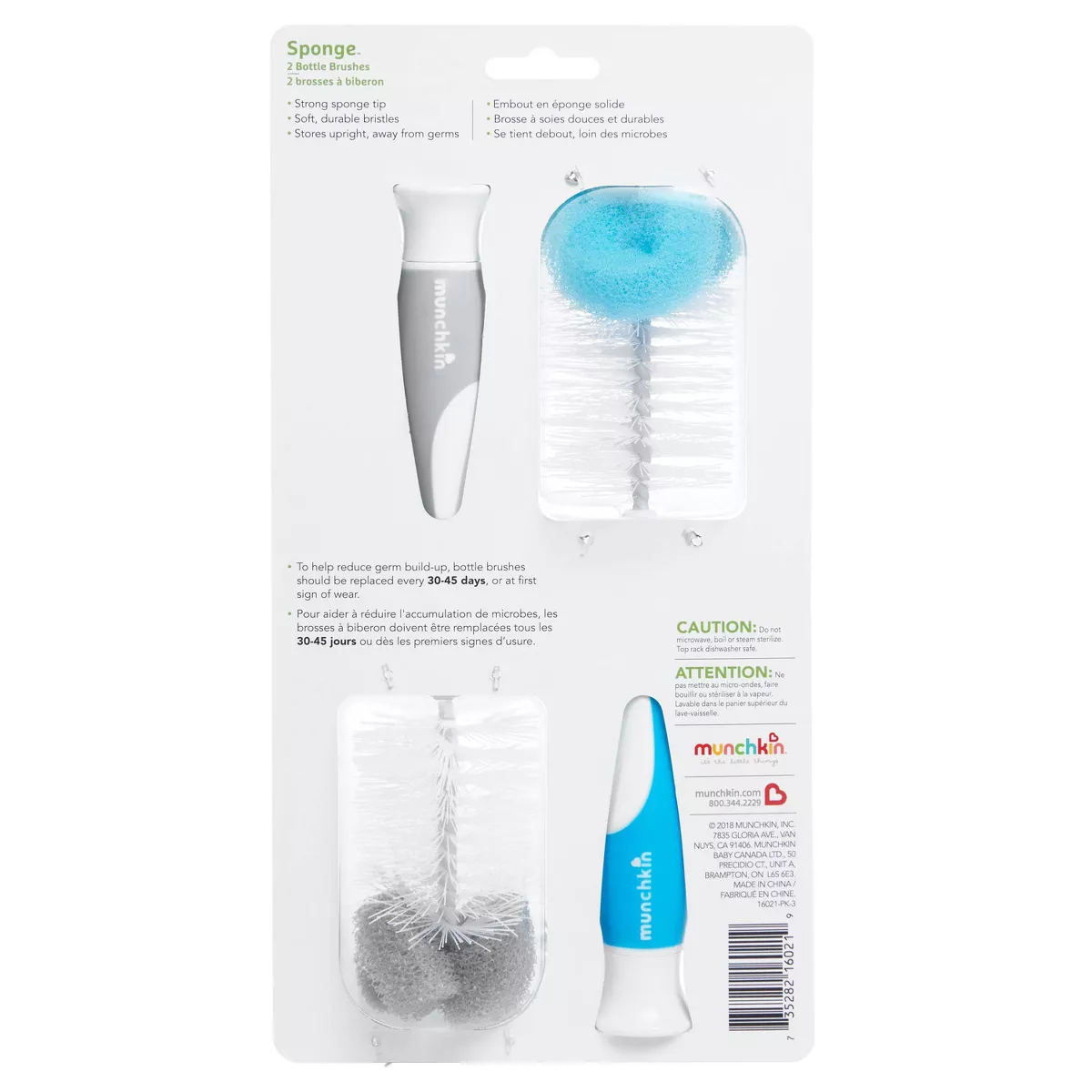 Munchkin Sponge Bottle Brush - 2pk
