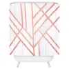 Stripe Shower Curtain Brass - Deny Designs