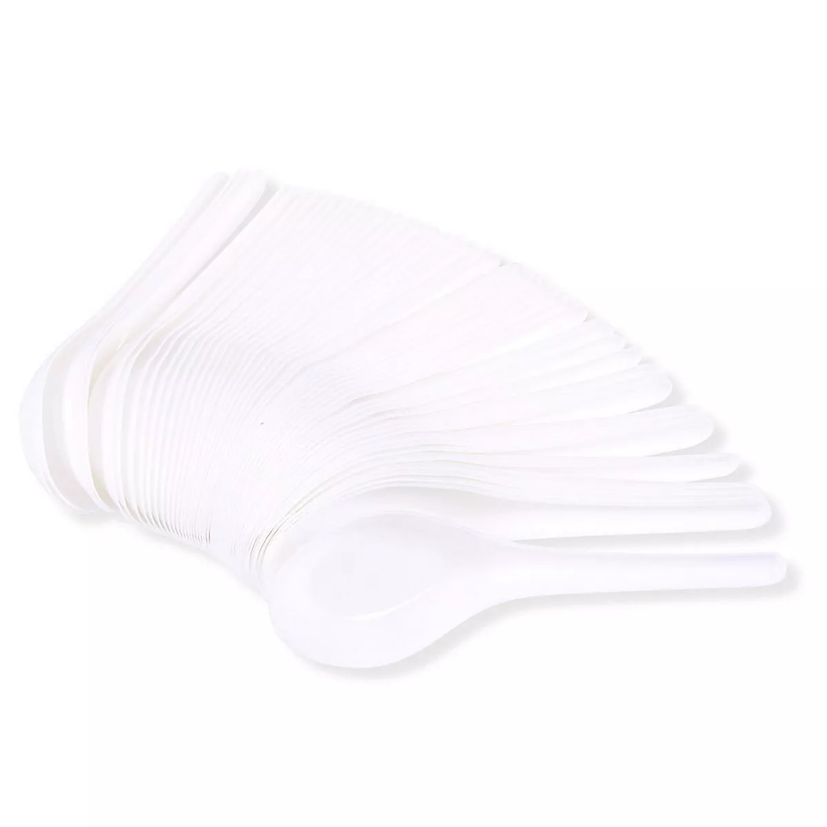 500-Pack Chinese Spoons - Disposable Chinese Soup Spoons - Plastic Asian Spoons for Soups, 5.4 x 1.5 Inches, White