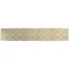 Northlight 88" Tan and White Oversize Print Polyester and Linen Table Runner