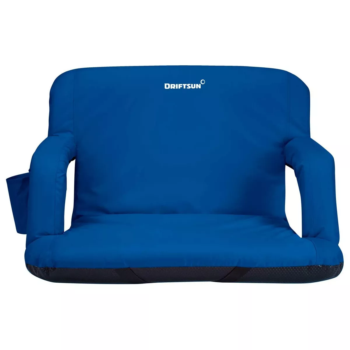 Driftsun Universal Wide Deluxe 25 Inch Width Folding Stadium Reclining Bleacher Seat Chair with Back Support for Sporting Events, Blue