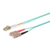 Monoprice OM4 Fiber Optic Cable - 15m (Meter) - LC/UPC-SC/UPC, Multi Mode, Duplex, 50/125 Type, 2.0mm, PVC