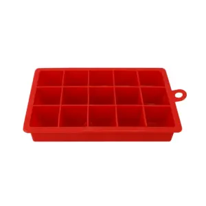 Home Basics Silicone Ice Cube Tray Red