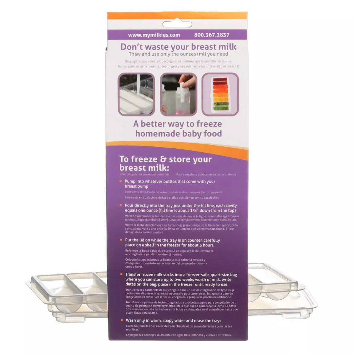 Milkies Milk Trays for Breast Milk Storage