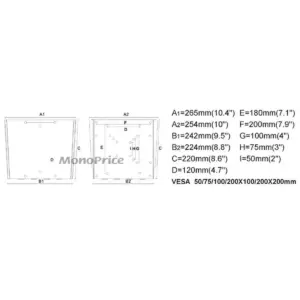 Monoprice Titan Series Fixed Small Wall Mount For Medium 20