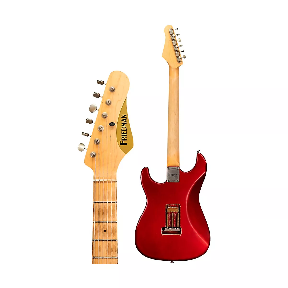 Friedman Vintage-S Aged SSS Electric Guitar Candy Red