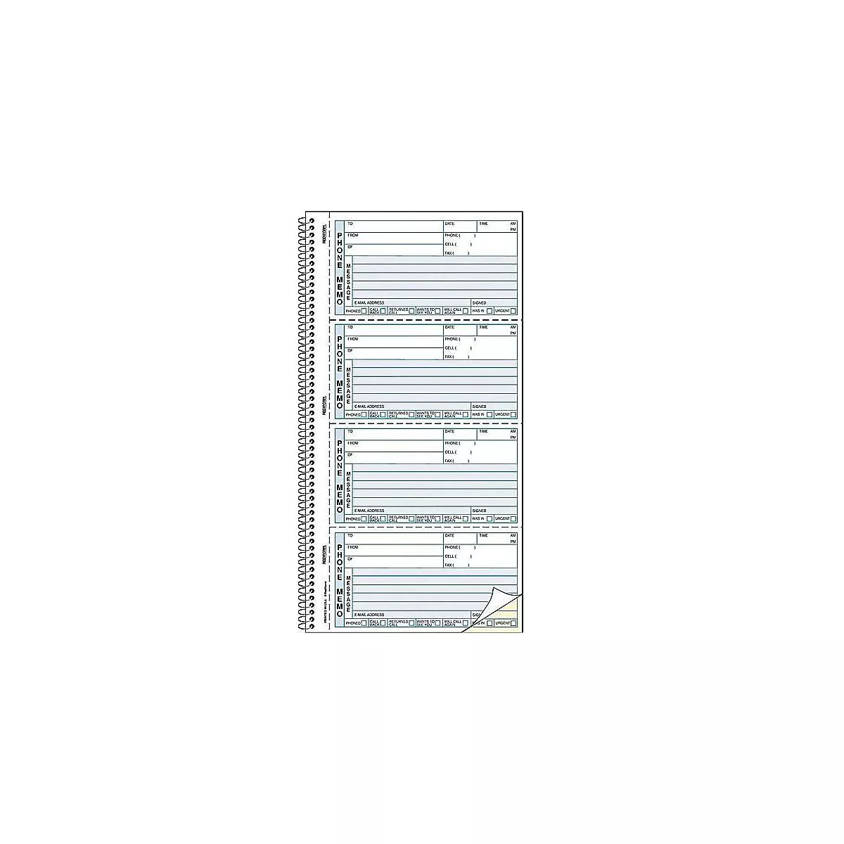 Rediform Self-Stick Telephone Message Book 2 3/4 x 5 1/2 Two-Part 400 Sets/Book 50750