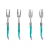 French Home Laguoile 4pk Stainless Steel Cake Forks Green