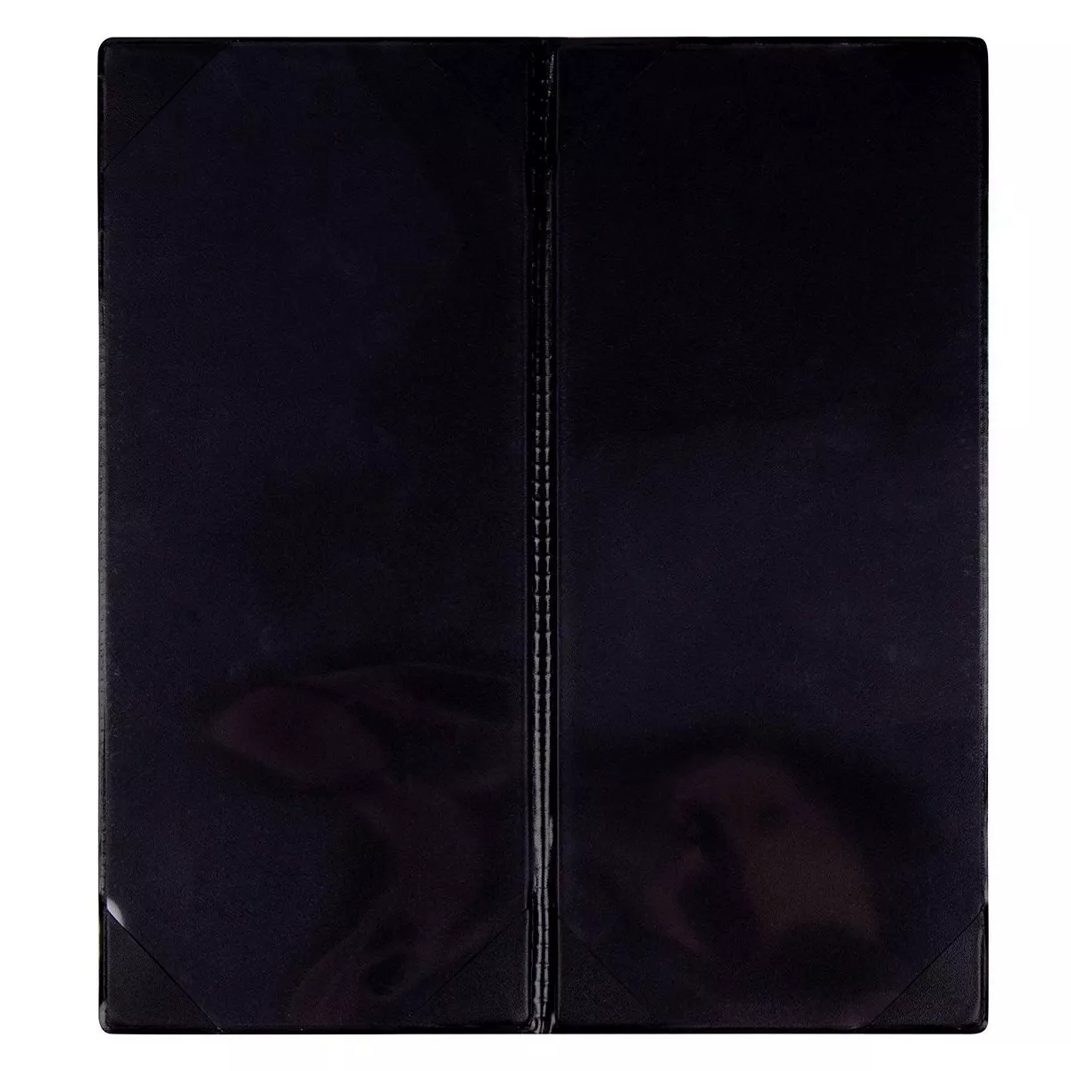 Juvale 6-Pack Black Restaurant Menu Cover Holder, Double View with Clear PVC Sheets, 11.3 x 5 in