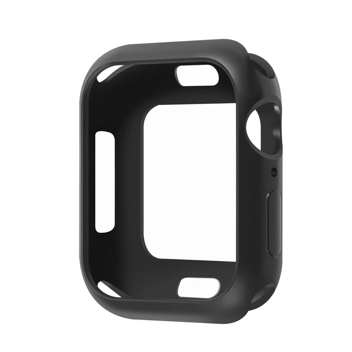 Insten 2 Pack Case Compatible with Apple Watch 40mm Series SE 6 5 4, Protective Rugged Bumper, Soft TPU Protector, Black and Clear Case