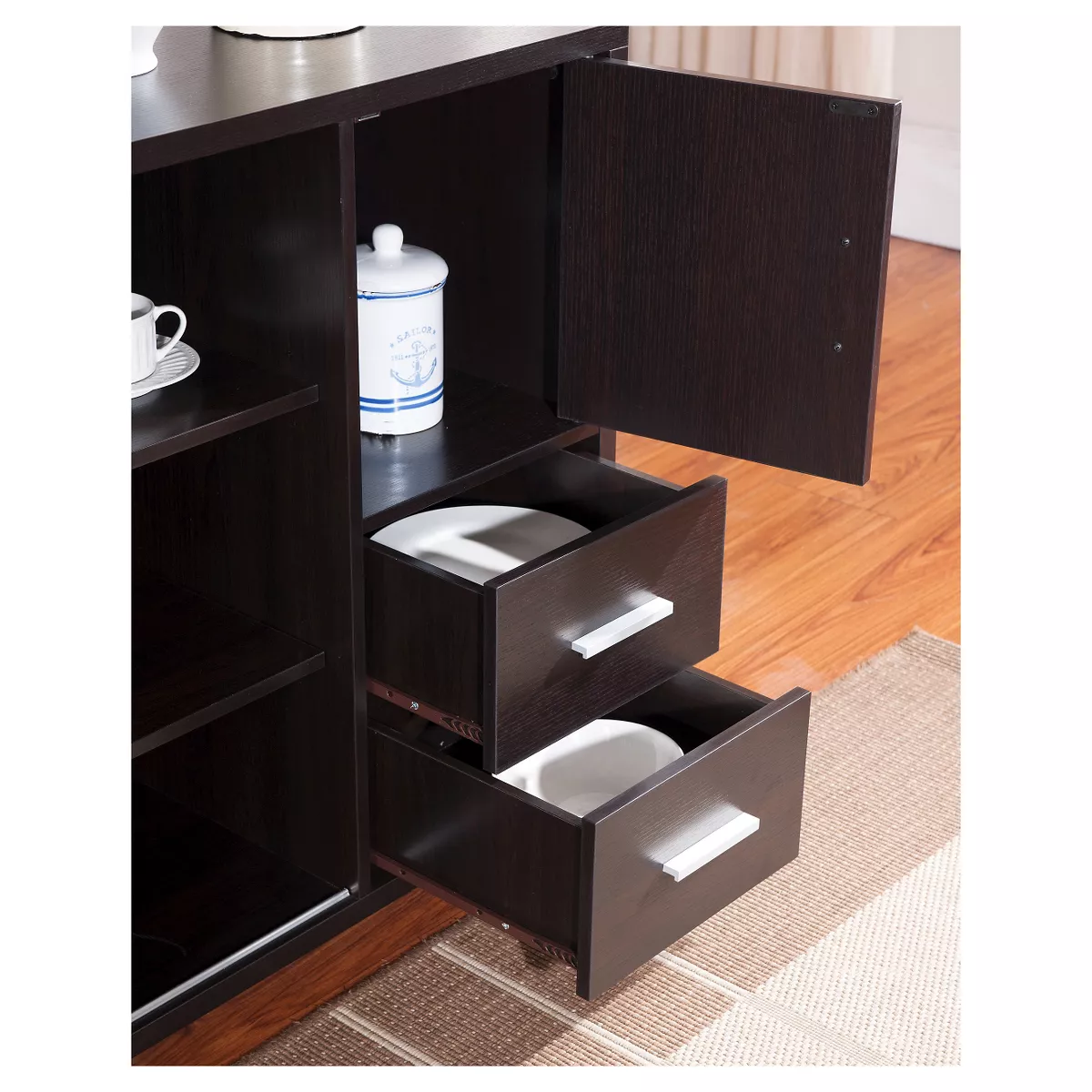 Mellie Sliding Door Buffet Server - Cappuccino - HOMES: Inside + Out