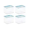 mDesign Airtight Stackable Food Storage Container, 2 Quarts, 4 Pack - Clear