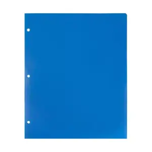 JAM 6pk 2 Pocket Heavy Duty Plastic Folders - Blue