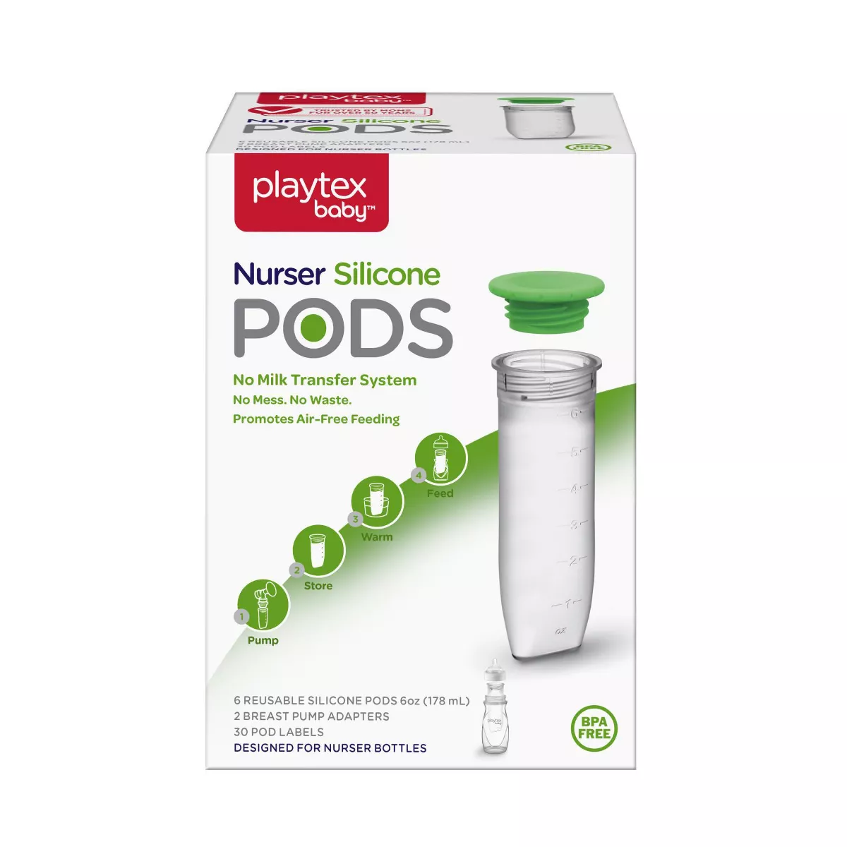 Playtex Nurser Silicone Bottle Liner - 6oz 6ct