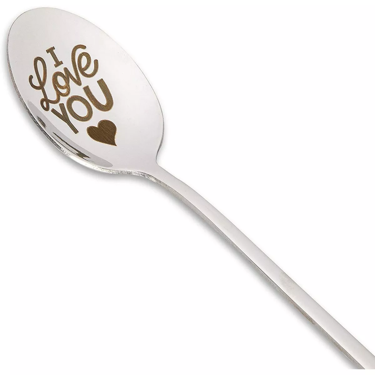 Stainless Steel Spoon, I Love You (7.8 Inches)