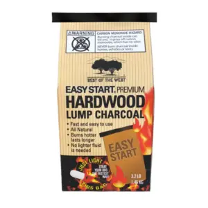 Easy Start Bag Light All Natural Hardwood Lump Charcoal for Barbecue Grilling, 3.2 Pound Bag (6 Pack)