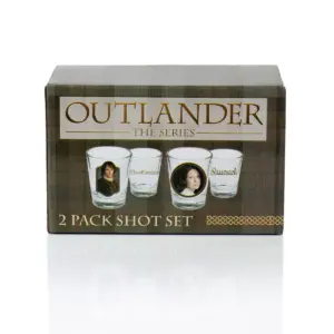 Surreal Entertainment Outlander Collectibles Jamie and Claire Fraser Shot Glasses | Collectors Edition