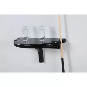 Hathaway Wall-Mounted Pub Table with Pool Cue Rests - Black