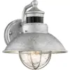John Timberland Outdoor Wall Light Fixture Farmhouse Galvanized 9" Motion Security Sensor Dusk to Dawn for House Patio Porch