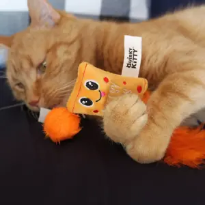 Quirky Kitty Cheesy Puffs Cat Toy - Orange - 2pk