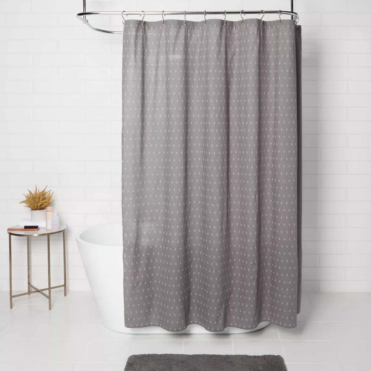 Geometric Shower Curtain Gray - Threshold™