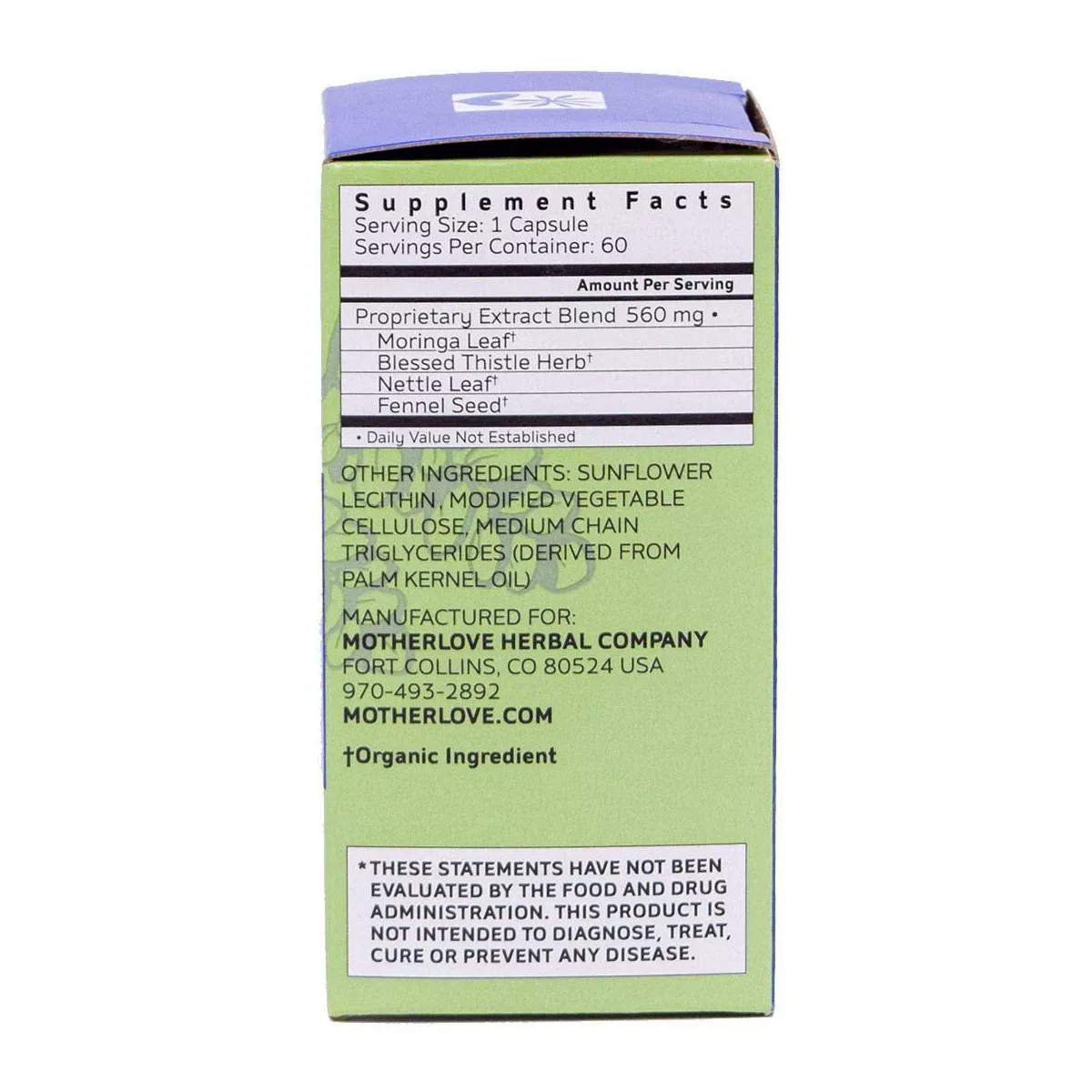 Motherlove More Milk Moringa Capsules - 60ct Non-GMO Capsules