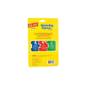 Glad Unscented Plastic Waste Bag Dispenser with Metal Belt Clip - 30ct