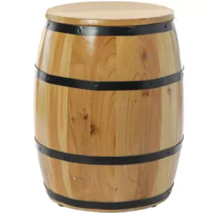 Vintiquewise Wine Barrel 4 Sectional Crate With Removable Head Lid