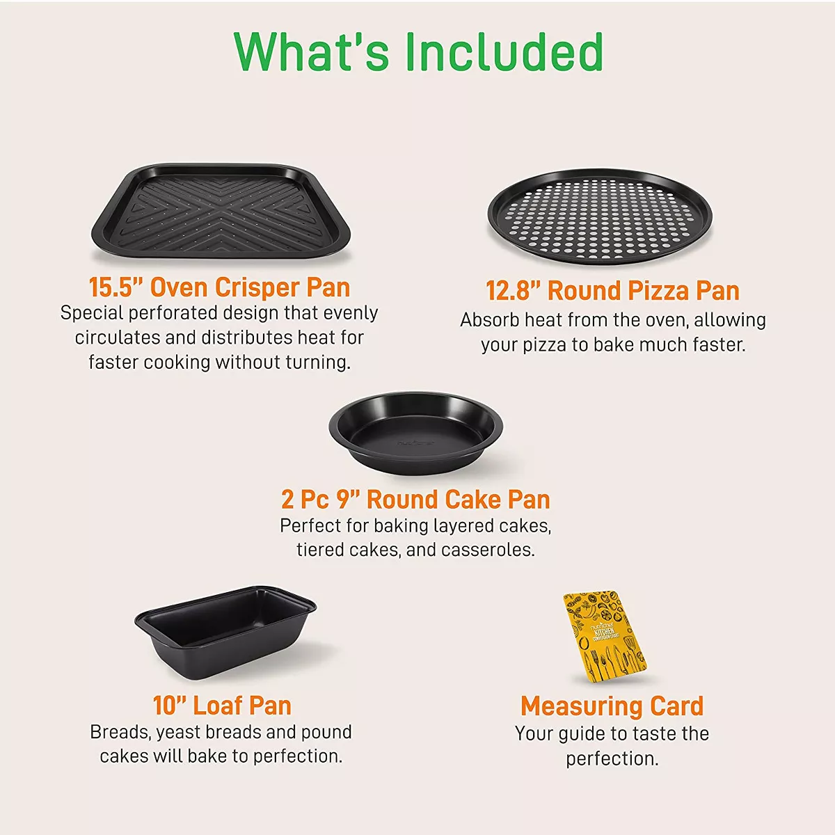 NutriChef Deluxe Nonstick Carbon Steel Stackable 10 Piece Kitchen Oven Bakeware Set with Roasting Pan, Cake Pan, and More, Gray