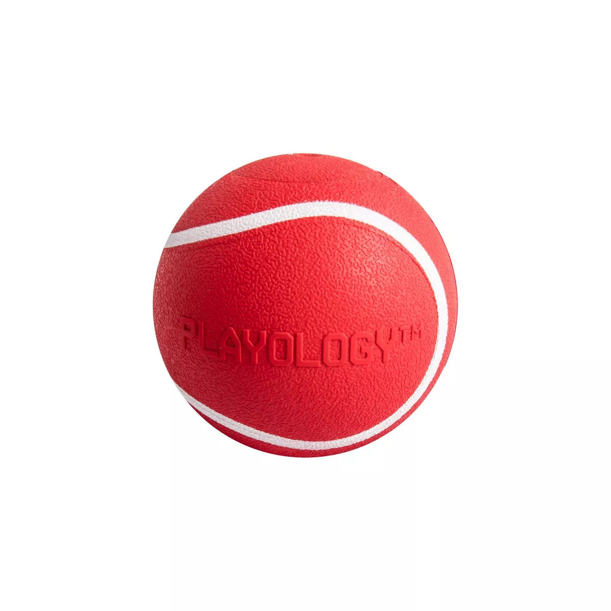 Playology Beef Scent Chew Ball Dog Toy - Red - M