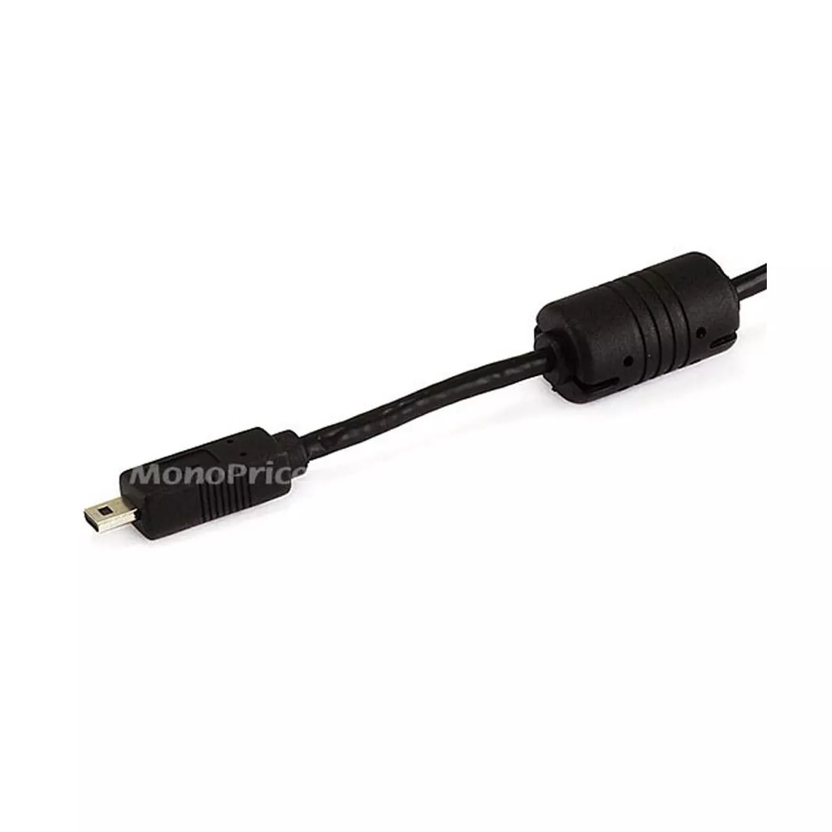 Monoprice USB Cable - 6 Feet - Black | A to Mini-B 8-Pin with Ferrites for Pentax Panasonic Nikon Digital Camera