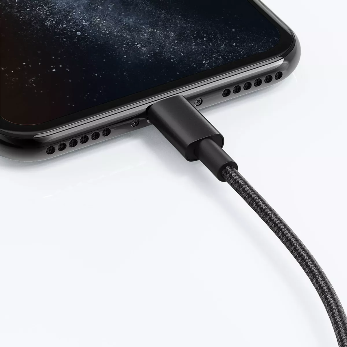 Anker 6' Premium Braided USB-A to Lightning Cables (2-Pack) - Black
