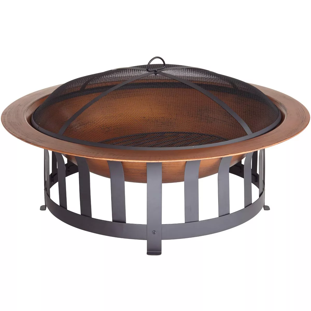 John Timberland Copper and Black Outdoor Fire Pit Round 40