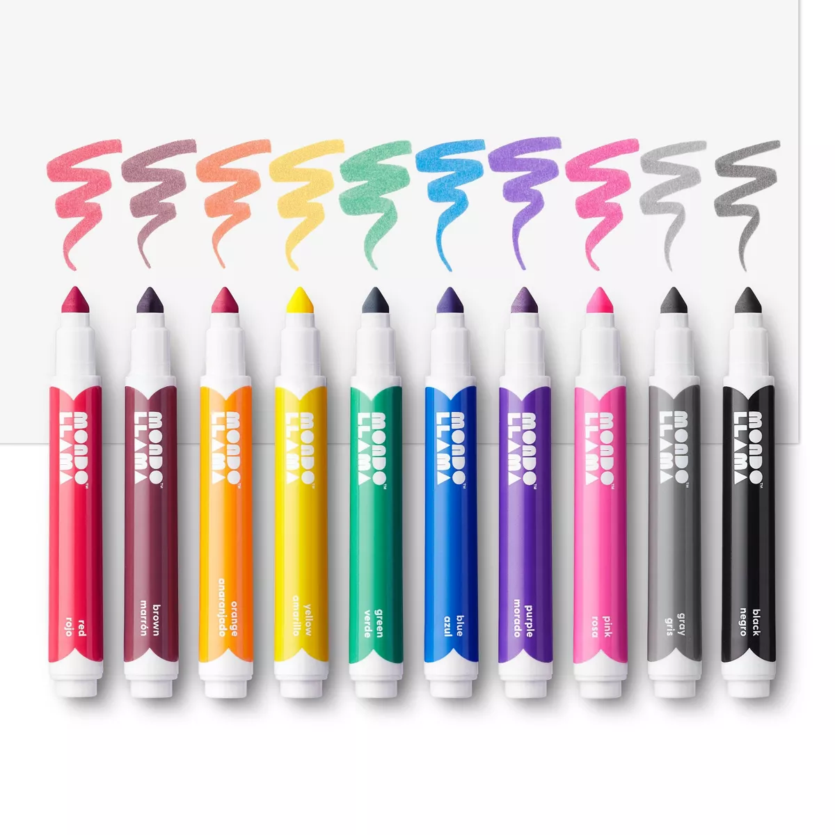 10ct Markers Broad Tip Classic Colors - Mondo Llama™