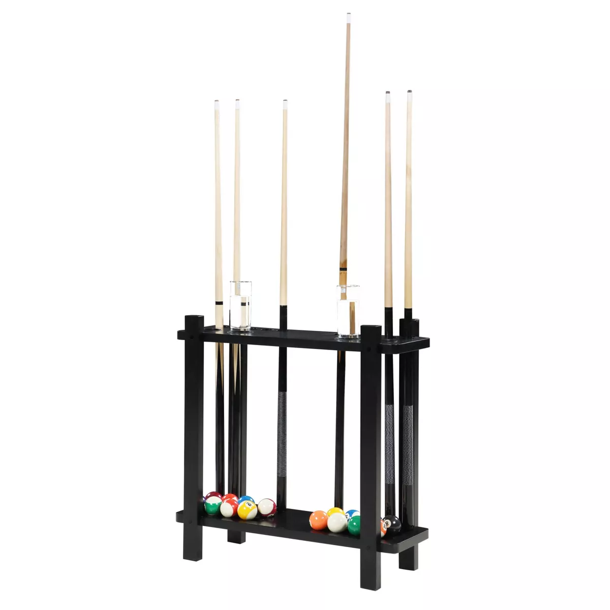 Hathaway Classic Floor Billiard Pool Cue Rack - Black