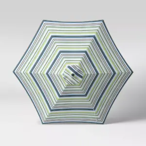 9' Patio Umbrella DuraSeason Fabric™ Green Stripe - Threshold™