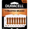 Duracell Size 312 Hearing Aid Batteries - 16 Pack - Easy-Fit Tab