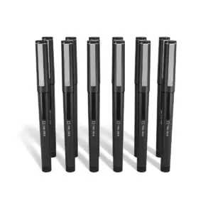 TRU RED Rollerball Pens, Fine Point, Black, Dozen/Pack TR57324
