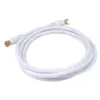 Monoprice Coaxial Cable - 6 Feet - White | RG6 Quad Shield CL2 with F Type Connector, 75 Ohm 18AWG