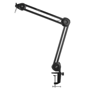 Insten Microphone Stand Heavy Duty Suspension Scissor Boom Arm For Blue Yeti, Snowball & Other Mic (Desk Table C Clamp Mount)(Built-in Spring) Small