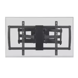 Monoprice Stable Series Full-Motion Articulating TV Wall Mount Bracket - Black | No Logo For TVs 60in to 100in, Max Weight 178lbs, VESA Up to 900x600