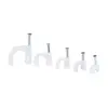 Juvale 500-Count Round Cable Clips in 5 Sizes, 4mm, 6mm, 8mm, 10mm, 14mm Steel Nail-in Wire Clip Fastener for RG6, CAT6, RJ45 Ethernet Cord