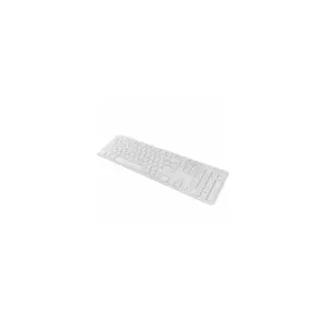 Macally Ultra Slim Metal USB-A Wired Full Keyboard - White