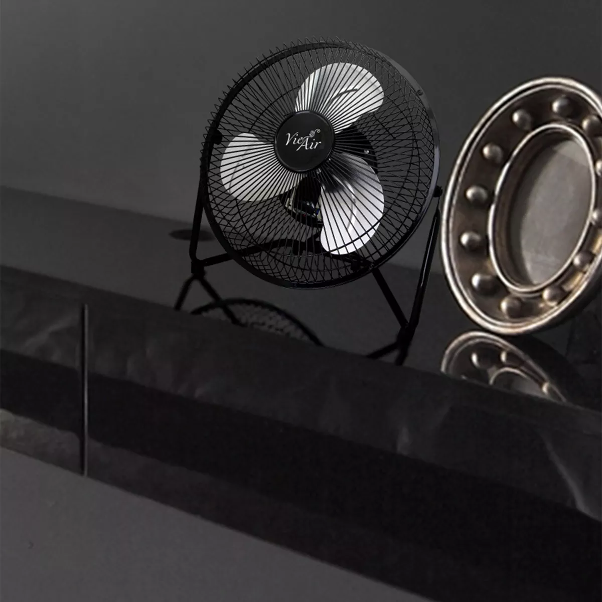 Vie Air 9 Inch High Velocity Tilting 3 Speed Metal Floor Fan